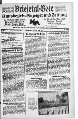 Briesetal-Bote on Jun 24, 1933