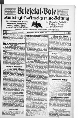 Briesetal-Bote vom 24.08.1933