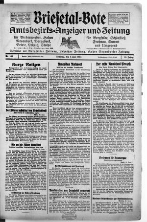 Briesetal-Bote vom 01.07.1934