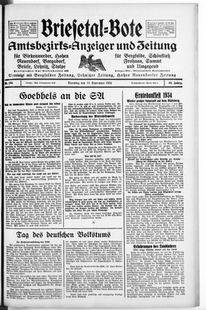 Briesetal-Bote vom 18.09.1934