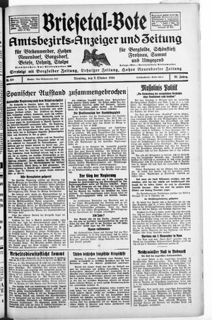 Briesetal-Bote vom 09.10.1934