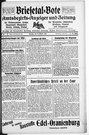 Briesetal-Bote vom 28.10.1934