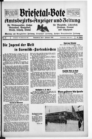 Briesetal-Bote on Feb 8, 1936