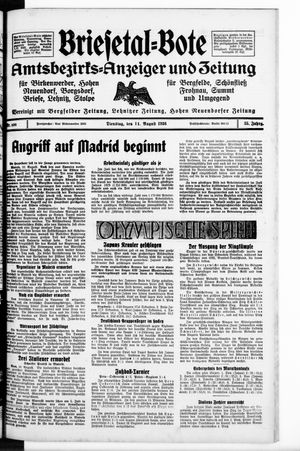 Briesetal-Bote vom 11.08.1936