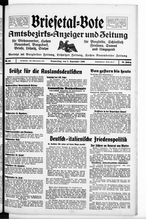 Briesetal-Bote vom 03.09.1936