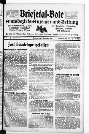 Briesetal-Bote vom 08.09.1936