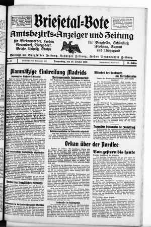Briesetal-Bote vom 29.10.1936