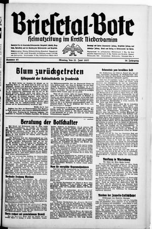 Briesetal-Bote vom 21.06.1937