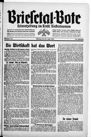 Briesetal-Bote vom 28.06.1937