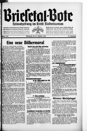 Briesetal-Bote vom 27.10.1937