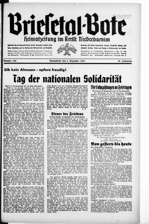 Briesetal-Bote on Dec 4, 1937