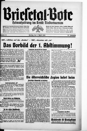 Briesetal-Bote vom 01.04.1938