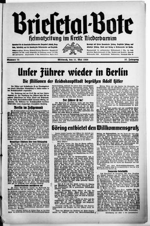 Briesetal-Bote on May 11, 1938