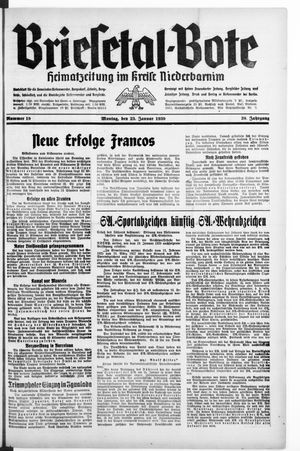 Briesetal-Bote vom 23.01.1939