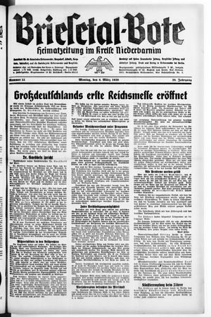 Briesetal-Bote vom 06.03.1939