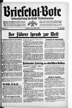 Briesetal-Bote on Apr 28, 1939