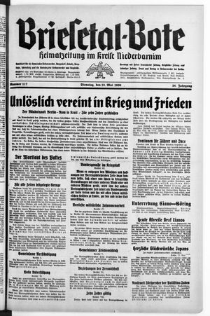 Briesetal-Bote vom 23.05.1939
