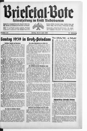 Briesetal-Bote vom 23.06.1939