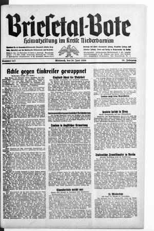 Briesetal-Bote vom 28.06.1939