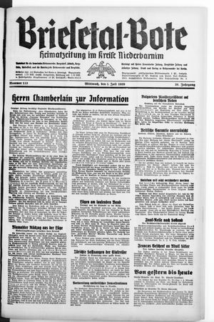 Briesetal-Bote vom 05.07.1939