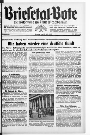 Briesetal-Bote vom 17.07.1939