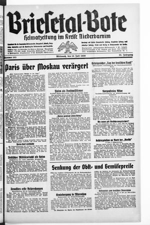 Briesetal-Bote vom 19.07.1939