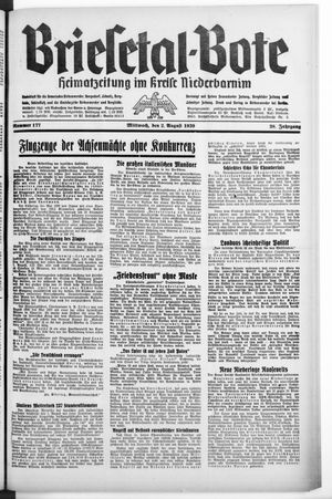 Briesetal-Bote vom 02.08.1939