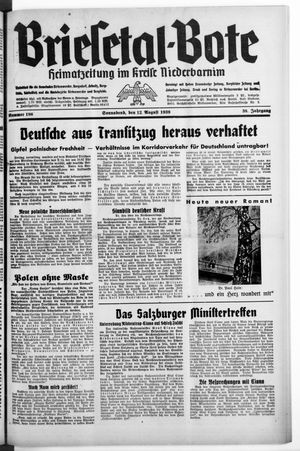 Briesetal-Bote vom 12.08.1939