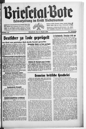 Briesetal-Bote vom 19.08.1939