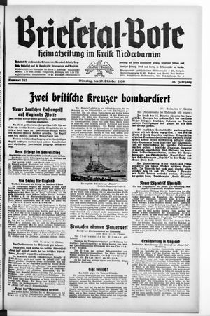 Briesetal-Bote vom 17.10.1939