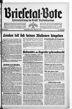 Briesetal-Bote vom 02.11.1939