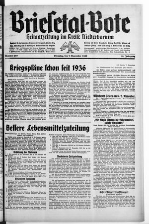 Briesetal-Bote vom 07.11.1939