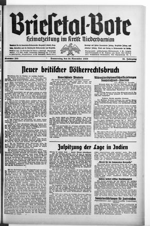 Briesetal-Bote vom 30.11.1939