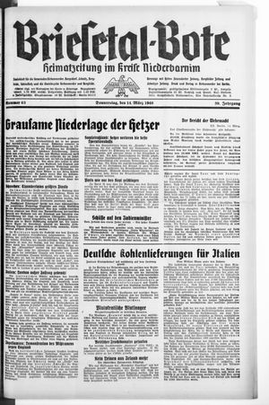 Briesetal-Bote vom 14.03.1940