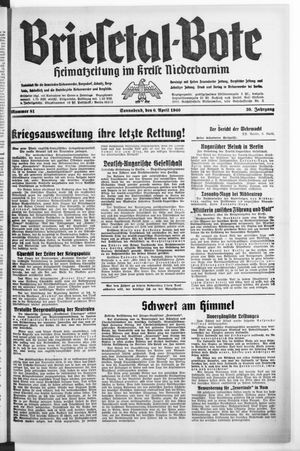 Briesetal-Bote vom 06.04.1940