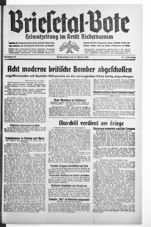 Briesetal-Bote vom 13.04.1940