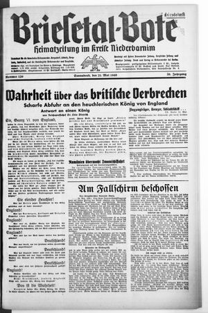 Briesetal-Bote vom 25.05.1940