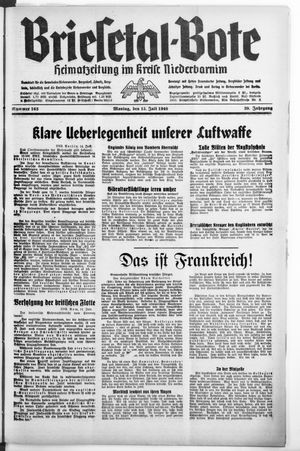 Briesetal-Bote vom 15.07.1940