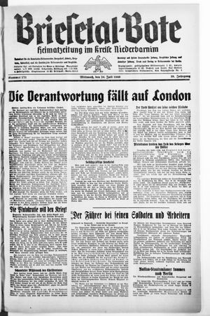 Briesetal-Bote vom 24.07.1940