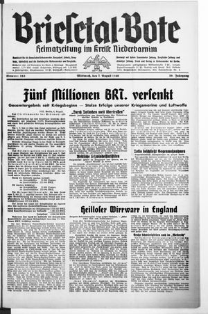 Briesetal-Bote vom 07.08.1940