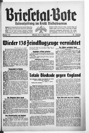 Briesetal-Bote vom 19.08.1940