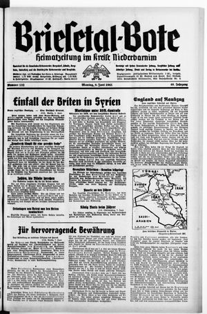 Briesetal-Bote vom 09.06.1941