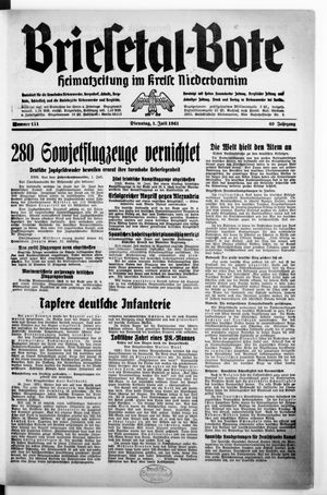 Briesetal-Bote vom 01.07.1941