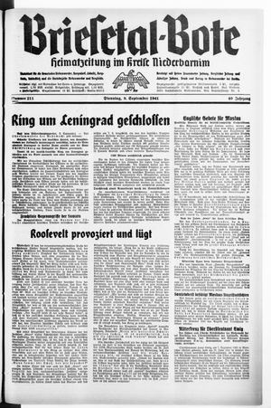 Briesetal-Bote vom 09.09.1941