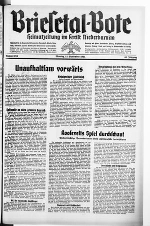 Briesetal-Bote vom 15.09.1941