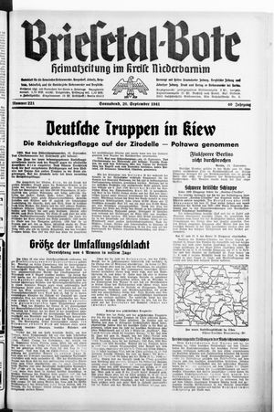 Briesetal-Bote vom 20.09.1941