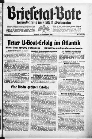 Briesetal-Bote vom 22.09.1941