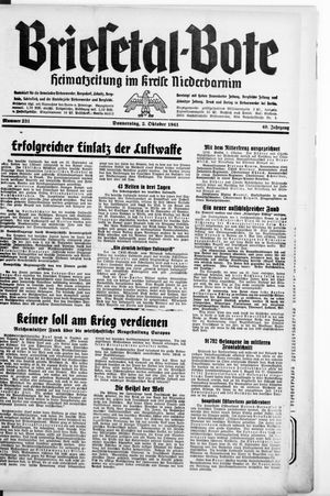 Briesetal-Bote vom 02.10.1941