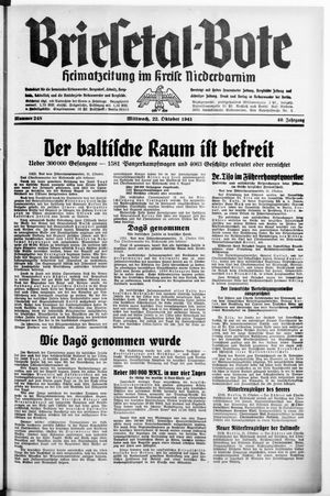 Briesetal-Bote vom 22.10.1941