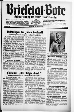 Briesetal-Bote vom 29.10.1941